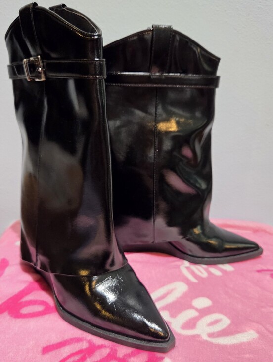 Madden Girl Shoes - Madden Girl Women's Joe Cuffed Wedge Western Dress Boot, Size 7M